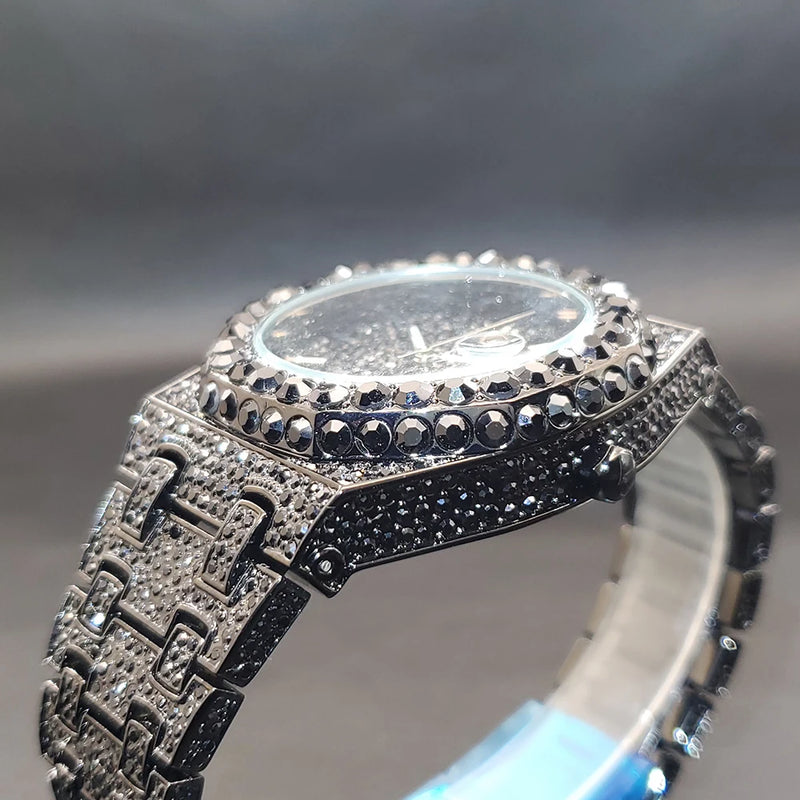 Relógio Luxury Diamond Men's Watch