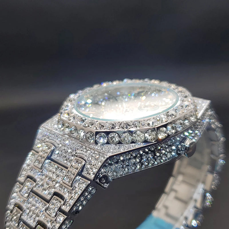 Relógio Luxury Diamond Men's Watch